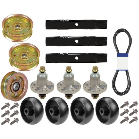 Aic Replacement Parts AM137757, AM141035, GX10168 48 Mower Deck Rebuild Kit Fits John Deere Models LAB40-0229DECKRBLDKIT